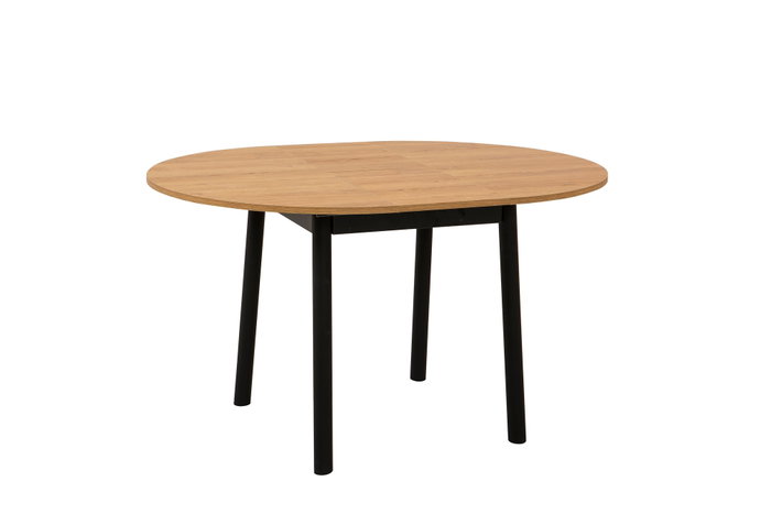 Hanah Home Mesa de Comedor Extensible Oliver - Roble y Negro Hanah Home Mesa de Comedor Extensible Oliver - Roble y Negro